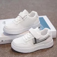 Crianças sapatos brancos malha Campus sapatos de bebê meninos sapatos esportivos brancos jardim de infância meninas têni