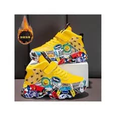 Meninos sapatos crianças esportes tênis de basquete velo quente Casual bebê ao ar livre sapatos de algodão crianças sapa