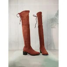 33-34 tamanho dedo do pé redondo sapatos femininos de tamanho pequeno botas femininas acima do joelho botas altas botas
