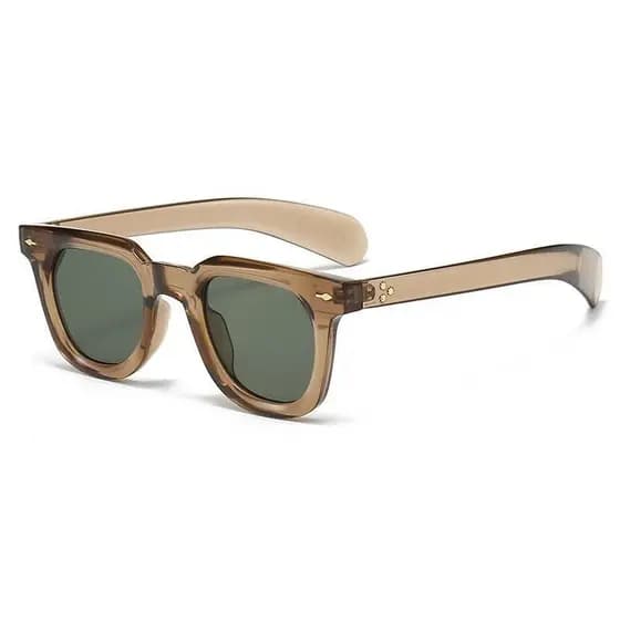 Óculos de Sol Quadrados Femininos Populares, Óculos de Sol Punk Retro com Rebites Masculinos, Óculos de Moda Masculinos