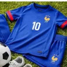 Conjunto Infantil Europeu Kit de Futebol para Crianças França Azul Mpabbé