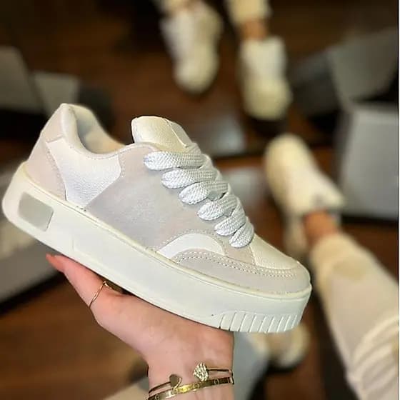 Tenis Feminino 303 Adulto & Infantil Mini Plataforma solado Reforçado