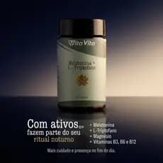 Melatonina + L-Triptofano Vita Vita 60 Cápsulas Auxilia Sono e Relaxamento, durma melhor, sono profundo, relaxamento do