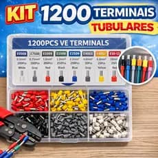 Kit Terminais Tubulares para Fios Elétricos – 1200 peças