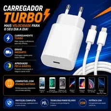 ENVIO IMEDIATO Carregador turbo lightning compativel com iphones airpods ipad carga rapida carregador antigo do iphone
