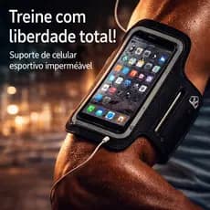 Braçadeira Porta Celular Esportiva Impermeável Para Corrida Suporte Com Espaço Para Chaves
