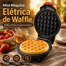 Mini Maquina de Fazer Waffle Grill Panqueca Eletrica