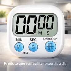 Mini Cronometro Timer Temporizador Relogio Despertador LCD Digital Com imã Cozinha Estudo e Fitness