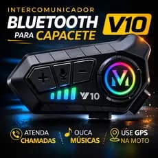 Fone de Ouvido para Capacete Bluetooth Headset sem Fio Kit de Chamadas Mãos Livres À Prova D'Água