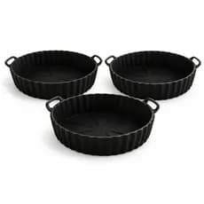 Formas De Silicone Air Fryer Forno Assadeira Fritadeira Reutilizável Antiaderente Flexível