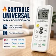 Controle Remoto Universal de Ar Condicionado Universal Branco Compatível LG, Samsung ,Panasonic