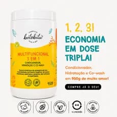 Creme Multifuncional 3em1 Condicionador Máscara de Hidratação Co-wash  950g - BetoBita
