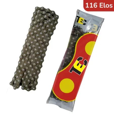 Corrente Bike 6v 7v 18v 21v TEC Fina 116 Elos Aço Reforçado Marcha MTB