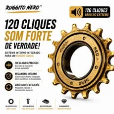 Roda Livre Barulhenta 16T 120 Cliques Bike Grau Single Speed