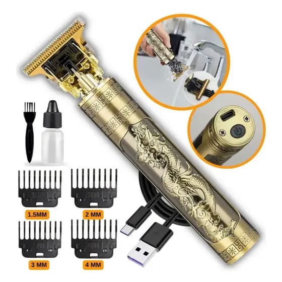 Máquina De Cortar Cabelo e Barba Masculina Recarregável Elétrico Profissional