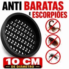 Tela Anti Inseto Escorpião Dengue Baratas Para Ralos 10cm Filtro Contra Entupimento Banheiro