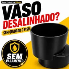Bolsa Excêntrica 100mm Para Vaso Sanitário com Caixa Acoplada | Corrige Vaso Fora do Eixo Sem Quebrar Piso