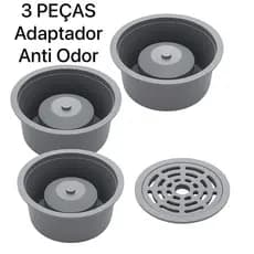 Adaptador Ralo Anti Mau Cheiro De 10cm Porta Grelha Anti Odor e Tira Cheiro Ruim Sem Obra Fácil Instalação