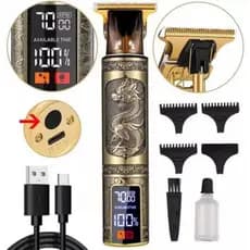 Máquina Cortar Cabelo Barba Acabamento Detalhe Profissional Sem Fio Recarregável