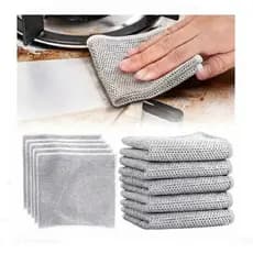 5/10/20 Pcs Panos De Limpeza De Arame De Aço Metálico Cozinha Panela Toalhas De Prato Mágica Unica Camada Reforçada-99