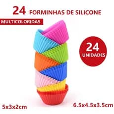 Kit 12/24/36 Peças Mini Forma de Silicone para Cupcake Bolo Gelatina e Mini Muffin 99P