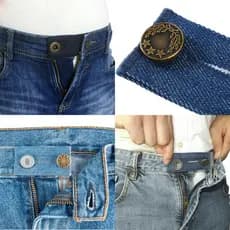 4pçs Extensor De Cintura Com Botão De Metal Para Calças Jeans Saia 99P