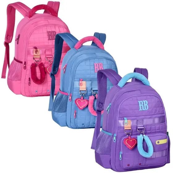 Mochila de Costas Escolar Rebecca Bonbon Feminina Juvenil