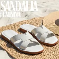 Sandália Feminina Rasteirinha Confortável Para Uso Casual e Moda Blogueira