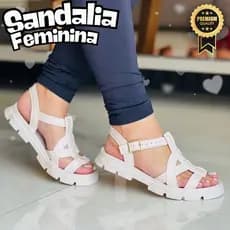 Sandália Feminina Papete Tratorada Moleca Confortável e Prática para o Verão - Live