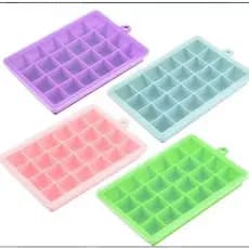 Forma de Gelo em Silicone com Tampa – 24 Cubos Flexíveis, Livre de BPA