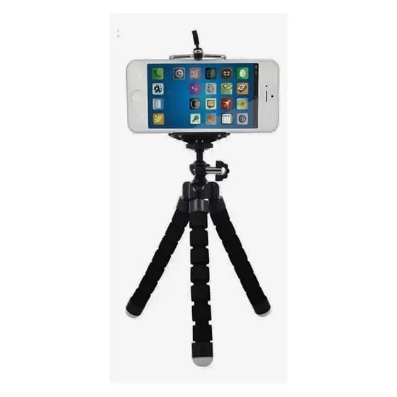Mini Tripé Articulado Suporte Celular Camera Webcam Preto/ azul/ vemelho