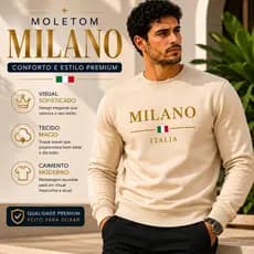 Blusa de Frio Moletom Masculino Estampado Milano