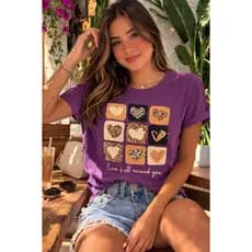 Camiseta Estampada Feminina Moda Casual