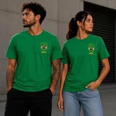 Camiseta Blusa do Brasil Unissex Copa 100% Algodão
