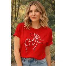 Camiseta Blusa Feminina T-shirt Coração Amo Cachorro