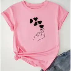 Camiseta Blusa T-shirt Love Algodão Dorama Casual