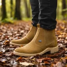 Bota Botina Masculina F1000 Couro Alta Qualidade