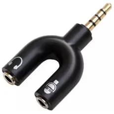 Adaptador P2 3.5mm Fone e Microfone Divisor Áudio Y para Celular Notebook Headset Universal