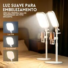 Luz de preenchimento e luz quente para fotografia LED 2500k-7500k Luz fotográfica profissional portátil recarregável