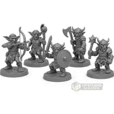 Kit Miniaturas Goblins Rpg 3d 5 Peças Para Jogos E Decoração