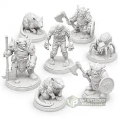 Kit Miniaturas Rpg Goblins Com Ratos E Aranha 7 Peças Geek