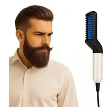 Pente Elétrico Modelador Chapinha Barba Cabelo Masculino pente alisador