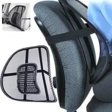 Suporte Apoio Lombar Encosto Ergonômico Banco Cadeira Tela Respirável Anti-Suor