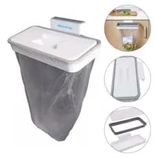 Suporte Saco De Lixo Lixeira Com Tampa Portatil Cozinha