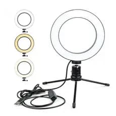 Ring Light Iluminador De Led Com Tripe  Usb 16Cm 3500K 5500K
