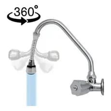 Arejador Prolongador Bico Torneira Cromado Gira 360 Flex Extensor Pia Cozinha Tanque Adaptador