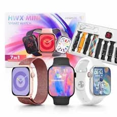 Smartwatch HW Mini 2 Amoled Com 7 Pulseiras