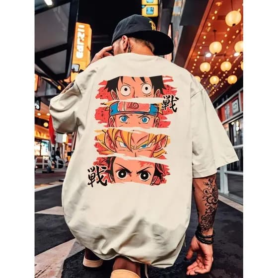 Camiseta Masculina Verão Streetwear Estilo Casual Estampada Algodão Conforto