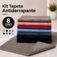 Kit 2 e 3 Tapete Banheiro Antiderrapante Felpudo Grosso Saída Box Alta Aderência Lavável Seguro