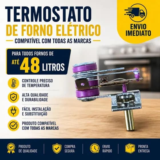 Termostato Forno Elétrico KST Compatível Todas Marcas Até 48L